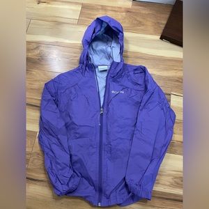 Girls purple Columbia rain jacket